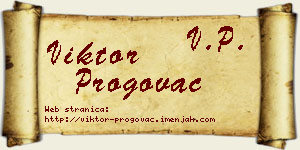 Viktor Progovac vizit kartica